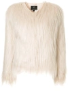 Unreal Fur Unreal Dream Faux-fur Jacket In Neutrals