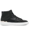 PHILIPP PLEIN BLACK ONE HI-TOP SNEAKERS