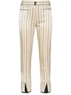 ANN DEMEULEMEESTER STRIPED CROPPED TROUSERS