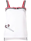 THOM BROWNE SEQUIN ICON BOW TIE CAMISOLE