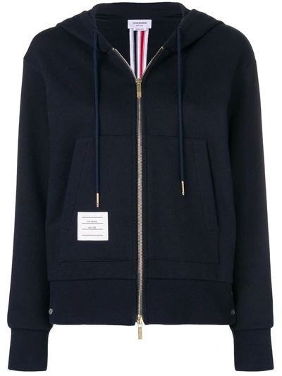 Thom Browne Center-back Stripe Zip-up Hoodie In Multi-colored