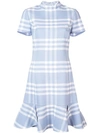 OSCAR DE LA RENTA LARGE CHECK SHIFT DRESS