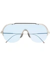 Thom Browne Mono-lense Sunglasses In Metallic