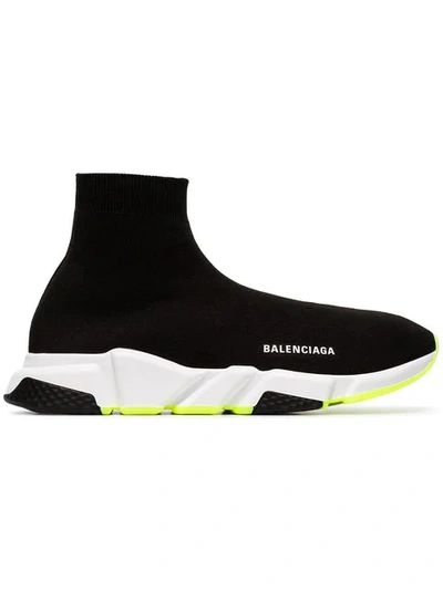 Balenciaga Speed袜式运动鞋 - 黑色 In Black / White / Neon
