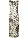 ADAM LIPPES FLORAL LEATHER DRESS
