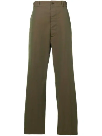 Maison Margiela Straight-leg Chinos In Green