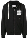 Maison Margiela Stereotype Zip Front Hoodie In Black