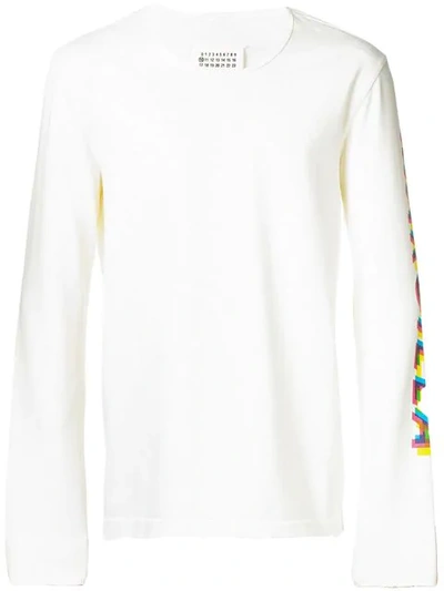 Maison Margiela Long Sleeve T-shirt In White