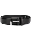 Maison Margiela Screw-effect Buckle Grained-leather Belt In Black