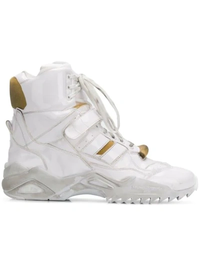 Maison Margiela Lace-up Hi-top Trainers In White