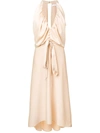 CHLOÉ DEEP V-NECK MIDI DRESS