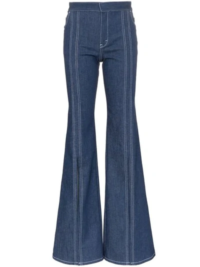 Chloé High-rise Flared Jeans In Blue