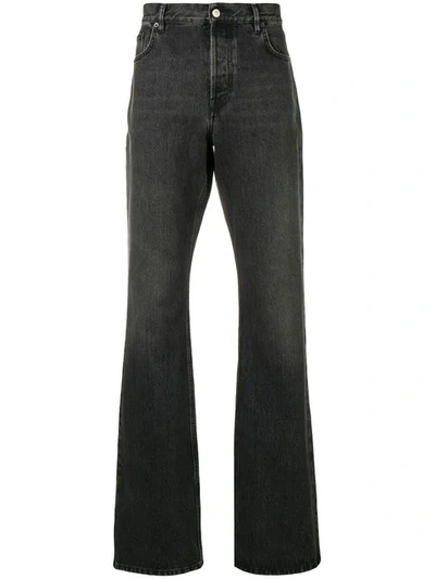 Balenciaga Bootcut Loose Fit Jeans In Black
