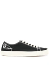Maison Margiela Split-toe Logo-print Canvas Sneakers In Black
