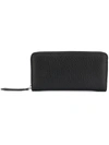 Maison Margiela Textured Zip Around Wallet In Black