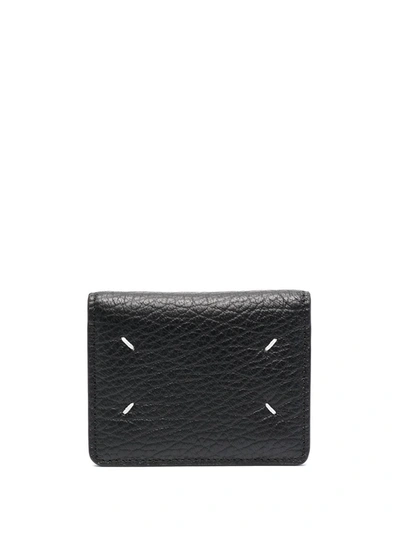 Maison Margiela Textured Key Case Wallet In Black