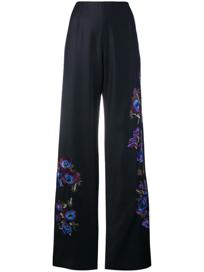 Alice Archer Harper Embroidered Trousers In Blue