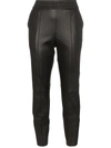 SPRWMN HIGH-WAISTED STRETCH LEATHER TRACK PANTS