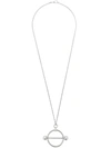 JW ANDERSON SILVER DISC PENDANT