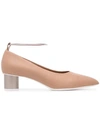 JIL SANDER NUDE 40 ANKLET PUMPS