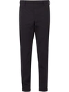 Prada Light Stretch Techno Fabric Trousers In Black