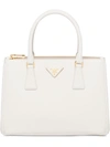 Prada Medium Galleria Leather Tote Bag In White