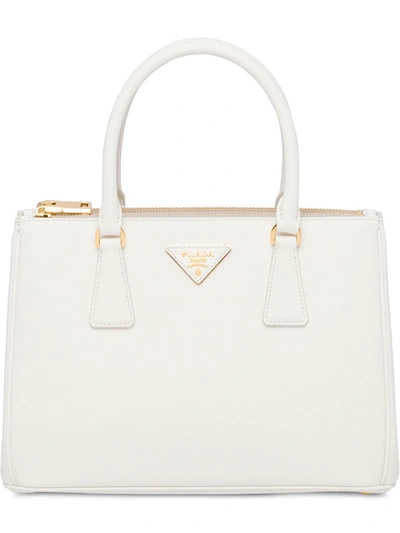 Prada Medium Galleria Leather Tote Bag In White