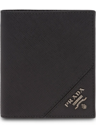 Prada Saffiano Leather Wallet In Black