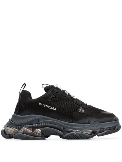 BALENCIAGA TRIPLE S CLEAR-SOLE SNEAKERS