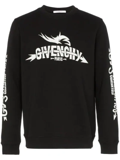 Givenchy Taurus Logo Cotton Sweatshirt In Black