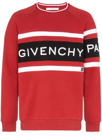 Givenchy Embroidered 4g Logo Sweatshirt In Dark Red