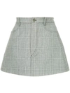 DION LEE CHECKED MINI SKIRT