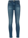 FRAME LE HIGH STRAIGHT DOUBLE NEEDLE SKINNY JEANS