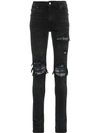 AMIRI MX1 DISTRESSED BANDANA DETAIL SLIM FIT JEANS