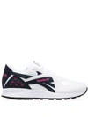 Reebok Pyro Leather Sneakers In White And Navy In White