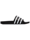 Adidas Originals Black And White Adilette Slides In Black