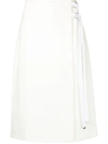 TIBI TIBI A字形中长半身裙 - 白色