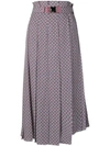 FENDI BELTED PLEATED SKIRT