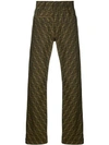 FENDI jacquard FF logo trousers