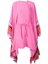 EMILIO PUCCI EMBROIDERED SILK-CADY KAFTAN DRESS