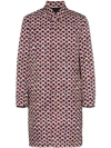 VALENTINO SINGLE BREASTED SCALE PRINT COTTON TRENCH COAT