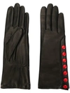 AGNELLE GLOVES WITH CONTRAST POPPERS