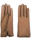 AGNELLE WOVEN EFFECT GLOVES