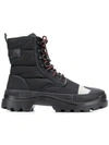 DIESEL HYBRID LACE-UP BOOTS WITH LUG SOLE