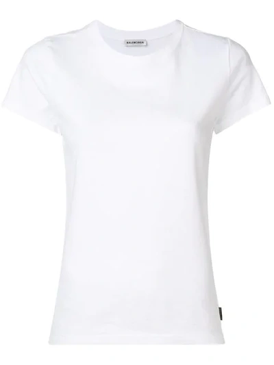 Balenciaga Oversize Small Logo T-shirt In White