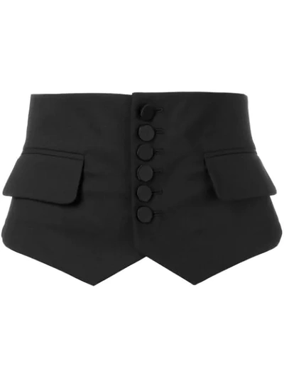 Dsquared2 Buttoned Corset In Black