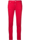 Dsquared2 Twiggy Cropped Jeans In Red