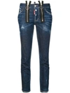 DSQUARED2 SKINNY STRAIGHT CROPPED JEANS