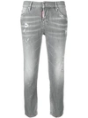 DSQUARED2 STONEWASHED SKINNY CROP JEANS