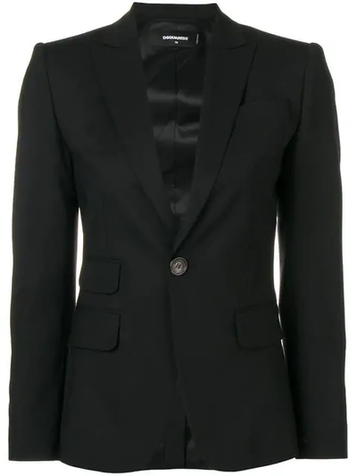 Dsquared2 Classic Fitted Blazer In Black